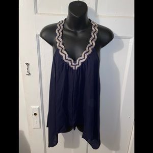 Navy blue top